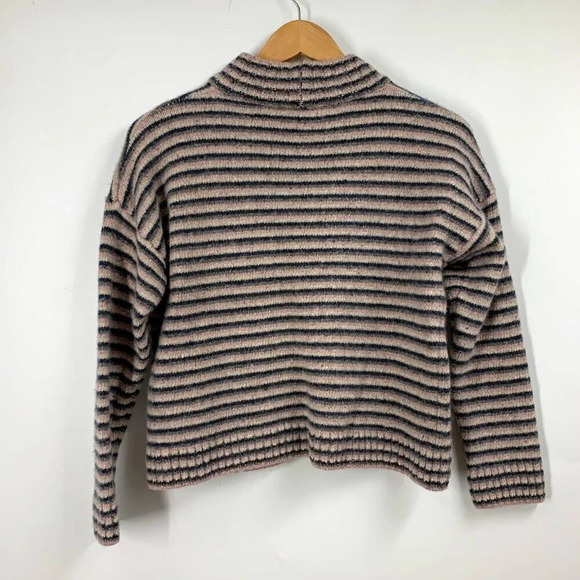 Madewell Women's Merrydale Pocket Pullover Sweater in Stripe Size S - Picture 3 of 13